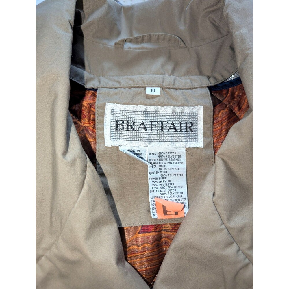 Braefair Trenchcoat Womens Size 10 Zip Out Liner Tan Vintage - Picture 2 of 16